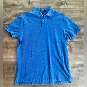 Ralph Lauren Men’s Custom Slim Fit Mesh Polo Size Large - Deco Blue Heather